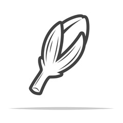 Wall Mural - flower bud outline icon transparent vector isolated