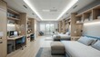 © Kitta Studio - Modern Student Dorm Room with Natural Light and Study Areas