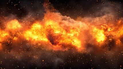 Wall Mural - dust and fire particles, generative ai