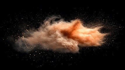 Wall Mural - dust and fire particles, generative ai