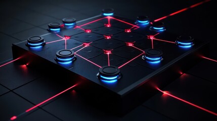 Poster - Abstract technology network square