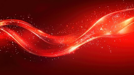 Poster - Abstract red dynamic motion background