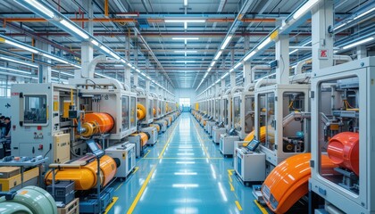 Poster - Modern Industrial Manufacturing Facility with Machines and Equipment