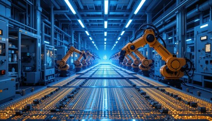 Poster - Advanced Robotics in Futuristic Industrial Manufacturing Environment