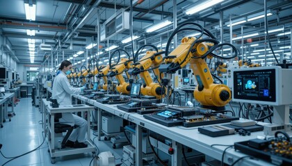 Poster - Advanced Industrial Robotics in Modern Manufacturing Facility