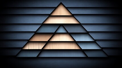 Poster - Abstract Triangle Structure with wood texture in two different colors