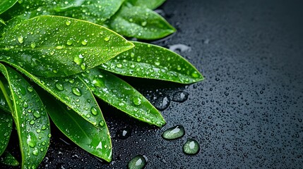 Poster - Photograph of morning dew forming perfect droplets on blades of fresh green grass