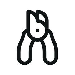 Aufkleber - Pruning shears UI icon, garden pruner simple line user interface vector symbol