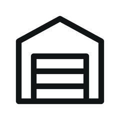 Poster - Garage UI icon, car garage simple line user interface vector symbol