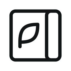Aufkleber - Soil bag UI icon, peat bag simple line user interface vector symbol