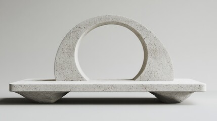 Poster - Abstract Stone Arch Platform - Minimalist Design Display
