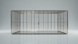 © Kitta Studio - Empty Metal Cage on Gray Background with Soft Lighting Effects