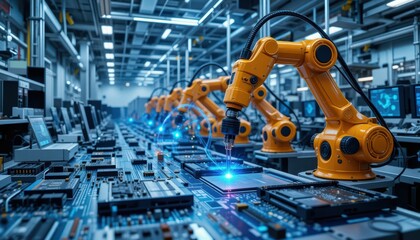 Poster - Advanced Robotic Arms Performing Precision Tasks in Factory Setting