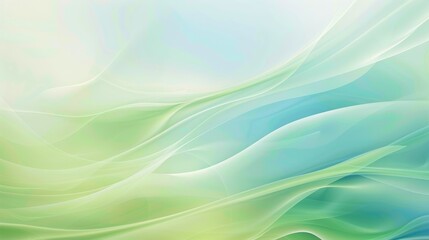 Poster - Minimalist wavy gradient background in soft pastel green tones. Abstract wave design of digital wave with green and blue pastel color. Artistic decoration with curving pattern concept. AIG51.