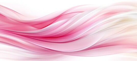 Poster - Abstract Pink and White Wavy Lines, Background for Technology, Futuristic Wallpaper Design.