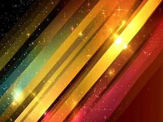 Poster - luminous cosmic stripes, colorful background with celestial particles flare