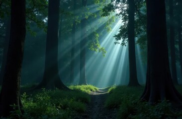 Aufkleber - Mysterious encounter in a forest with UFO activity during twilight hours