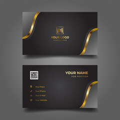 elegant black gold business card design (2)