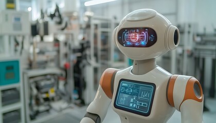 Poster - Advanced Robot in Modern Factory Setting