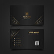 © Fianpanic - Elegant black gold business card design mockup