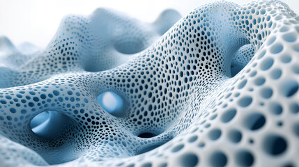 Poster - render of abstract detailed shape. modern futuristic background