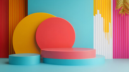 Poster - minimal geometric background with abstract shapes