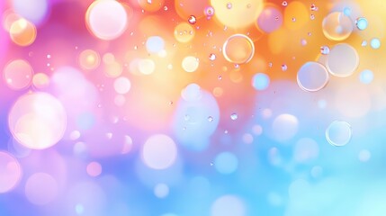 Poster - A vibrant, colorful background featuring soft bokeh lights in shades of pink, orange, and blue, creating a dreamy and abstract effect.