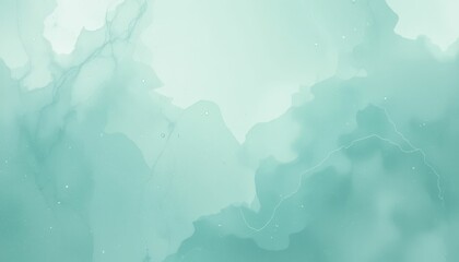 Poster - Soft Aqua Abstract Background with Fluid Art Elements and Light Texture