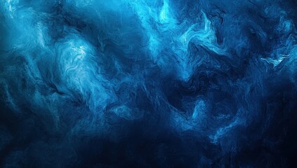 Poster - swirling abstract blue texture with depth and movement, ideal for backgrounds, digital art, or creat