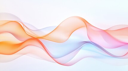 Poster - A vibrant, abstract design featuring flowing waves of soft colors, creating a sense of movement and tranquility.