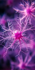 Poster - Interconnected Neural Network Vibrant Visualization of AI, Machine Learning, Deep Learning