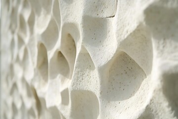 Fototapete - Abstract White Textured Wall Detail Close-up