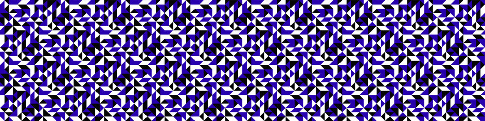 Poster - Geometric abstract mosaic pattern background - repetitive vector graphic design with three colors