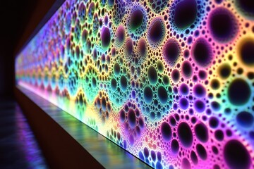 Poster - colorful abstract light display creating a vibrant atmosphere in a darkened room