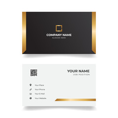 Elegant Gold Black Business Card Design (3)