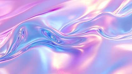 Aufkleber - Abstract iridescent liquid waves