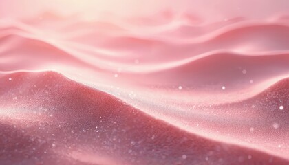 Aufkleber - Abstract pink sand dunes texture. Dreamy fantasy vacation background, paradise concept, smooth shapes, curves backdrop, light reflections, minimal concept, travel tourism.