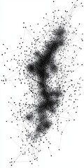 Poster - abstract silhouette of data points forming a network structure