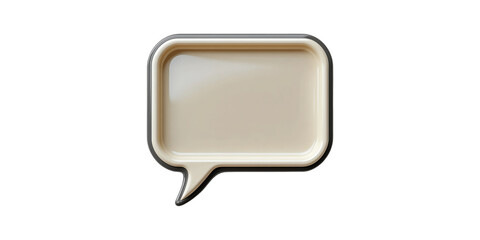 Poster - Beige speech bubble icon isolated on transparent background