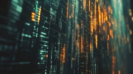 Poster - a mesmerizing abstract digital data flow image featuring glowing lights and intricate patterns. idea