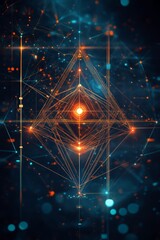 Poster - this captivating abstract pattern features vibrant colors and light effects, creating a dynamic visu