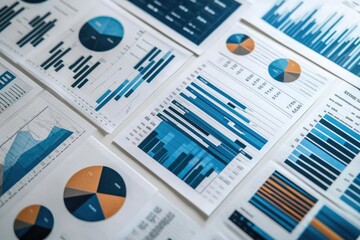 Poster - Business data analysis reports on paper