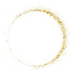 Poster - glittering gold dust trail with shiny sparkles and a magical glow. Perfect for holiday decorations, luxury designs, Christmas effects, fireworks, and abstract light textures. Vector. PNG