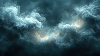 Poster - dramatic dark cloudscape with swirling smoke abstract nature background,cartoon illustration style