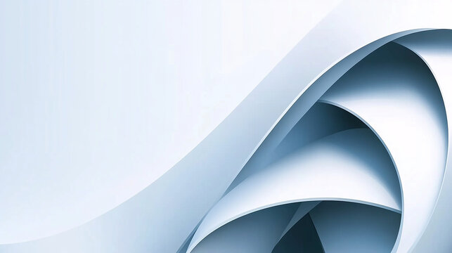 Abstract white background with curved shape ai generated