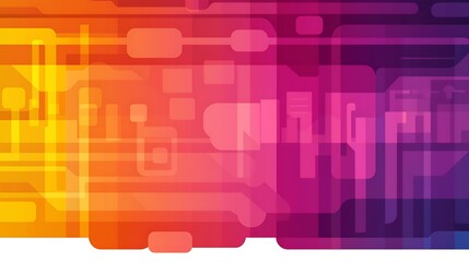 Fototapete - Abstract Representation of Internet Connectivity in Vibrant Colors
