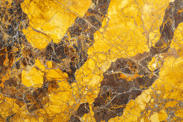 Poster - Abstract yellow and brown marble texture background image art gold rock tile high stone veins decor