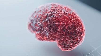 Fototapete - Imaginative Digital Brain Representation with Neural Network Design