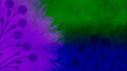 Poster - Vibrant Abstract Texture Dark Green and Purple Diagonal Design