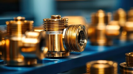 Poster - Industrial Components with Uniform Finish in Workshop Setting for Standardization Purpose
